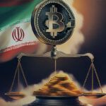 تصویر ارز دیجیتال بیت کوین و پرچم ایران، آیا خرید و فروش بیت کوین در ایران قانونی است