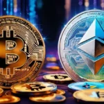 تصویری از دو ارز دیجیتال بیت کوین کش و اتریوم، بیت کوین کش یا اتریوم