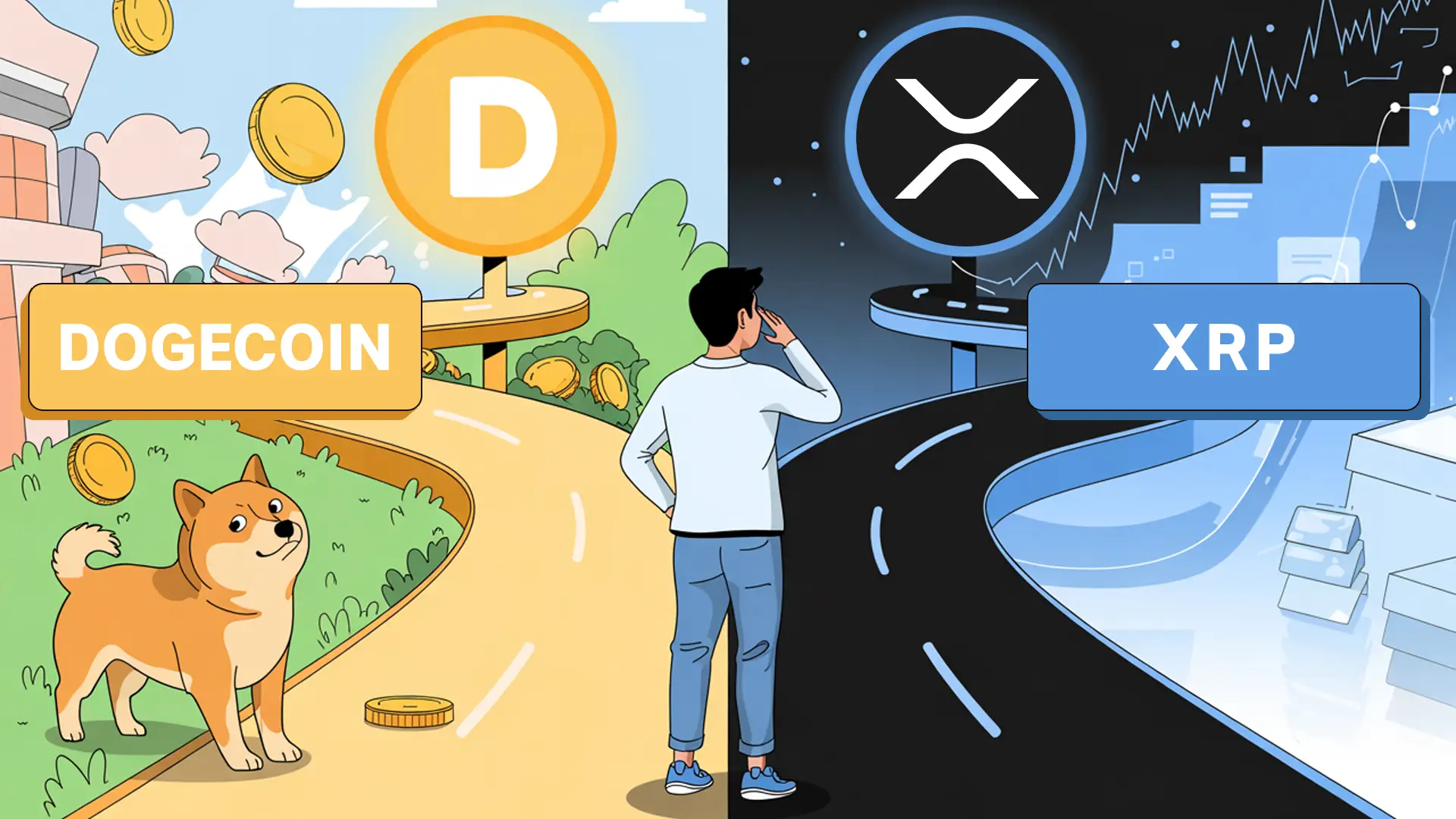 دوج کوین بهتر است یا ریپل